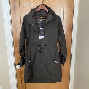 NWT Lole Piper Oversized Rain Jacket, Olive, Size XS